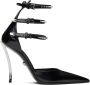 Versace Black Spiked Pin-Point Heels - Thumbnail 1