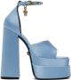 Versace Blue Medusa Aevitas Platform Heeled Sandals - Thumbnail 1
