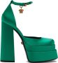 Versace Green Medusa Aevitas Platform Heels - Thumbnail 1