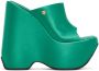 Versace Green Triplatform Mules - Thumbnail 1