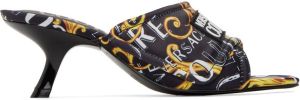 Versace Jeans Couture Black & Gold Arizona Sandals