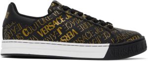 Versace Jeans Couture Black & Gold Court 88 Sneakers