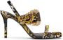 Versace Jeans Couture Black & Gold Emily Heeled Sandals - Thumbnail 1