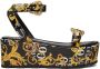 Versace Jeans Couture Black & Gold Mallory Sandals - Thumbnail 1