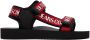 Versace Jeans Couture Black & Red Fondo Strap Sandals - Thumbnail 1