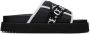 Versace Jeans Couture Black & White Logo Platform Sandals - Thumbnail 1