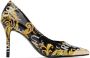 Versace Jeans Couture Black & Yellow Scarlett Heels - Thumbnail 1