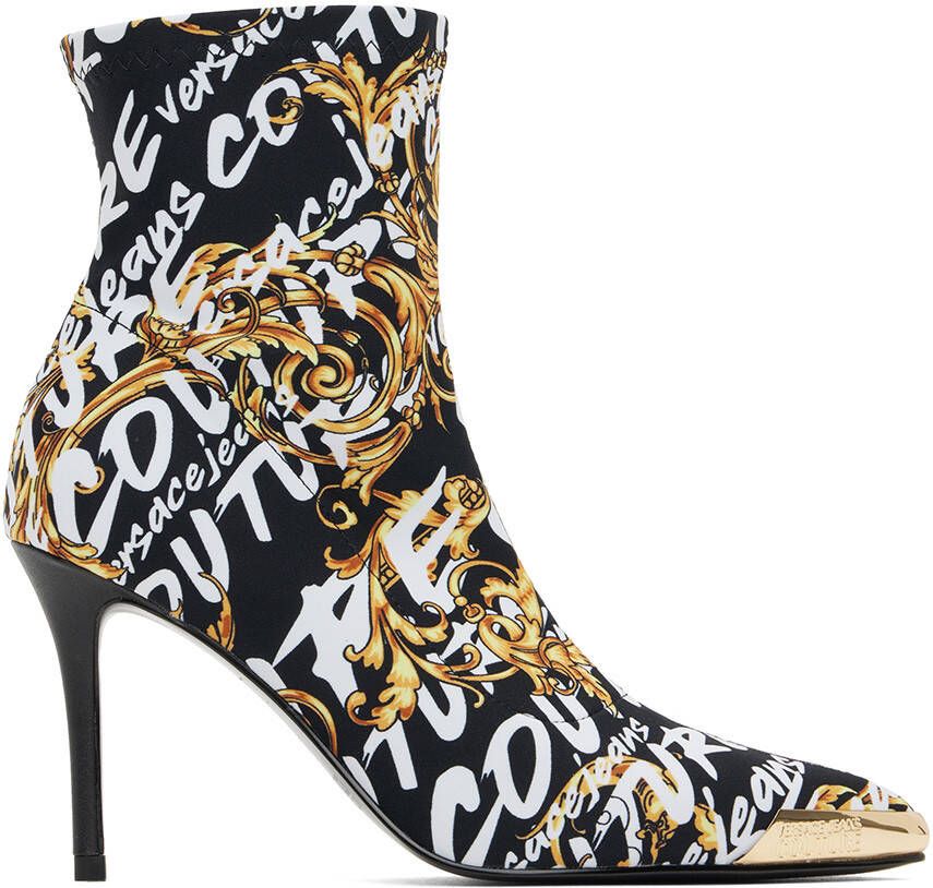 Versace Jeans Couture Black Brush Couture Scarlett Boots