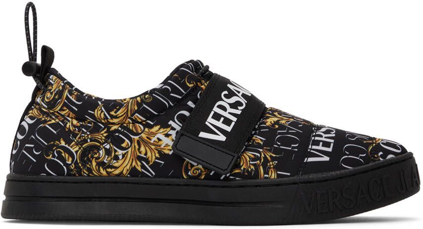 Versace Jeans Couture Black Court 88 Sneakers