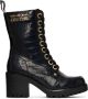 Versace Jeans Couture Black Croc Mia Boots - Thumbnail 1