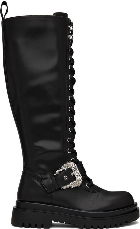 Versace Jeans Couture Black Drew Tall Boots