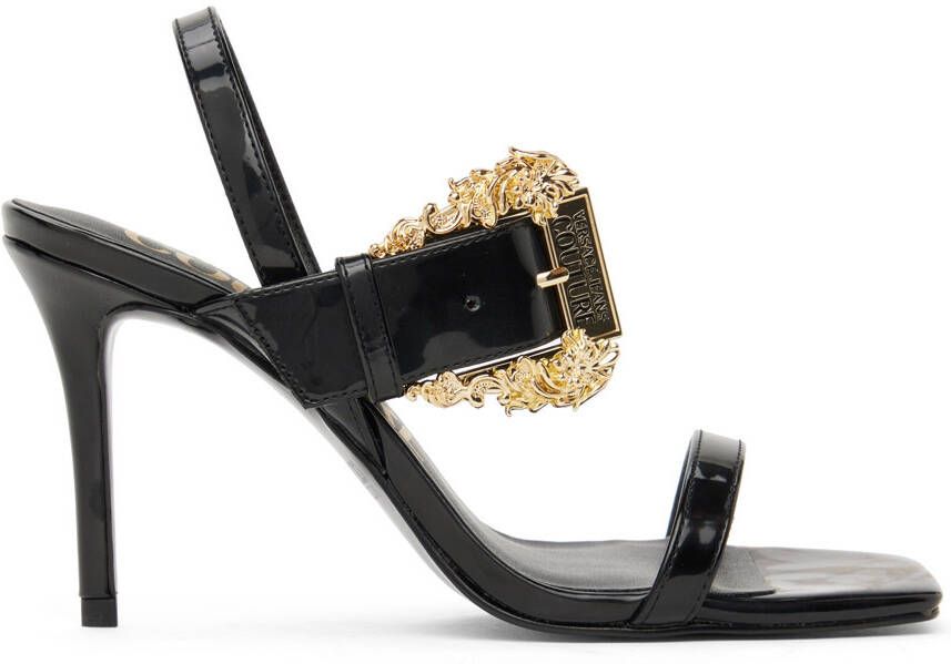 Versace Jeans Couture Black Emily Heeled Sandals