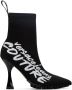 Versace Jeans Couture Black Flair Logo Ankle Boots - Thumbnail 1