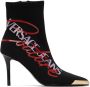 Versace Jeans Couture Black Logo Ankle Boots - Thumbnail 1