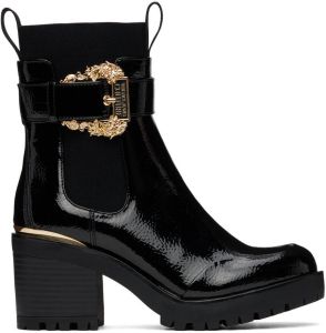 Versace Jeans Couture Black Mia Buckle Ankle Boots