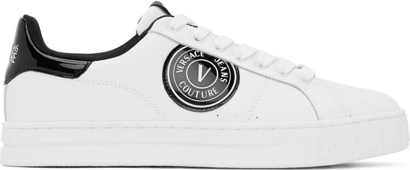 Versace Jeans Couture White 88 V-Emblem Court Sneakers