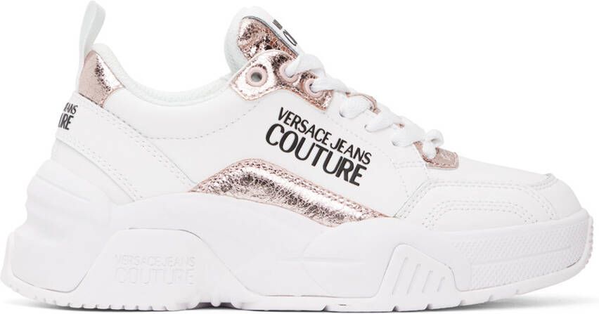 Versace Jeans Couture White & Pink Stargaze Sneakers