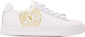 Versace Jeans Couture White V-Emblem Court 88 Sneakers