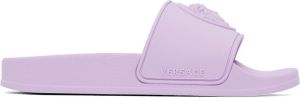 Versace Kids Purple 'La Medusa' Slides