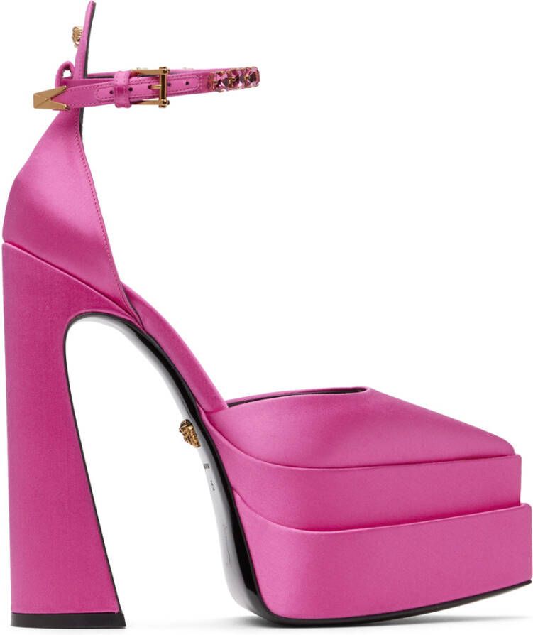 Versace Pink Aevitas Platform Heels