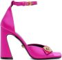 Versace Pink Medusa Heeled Sandals - Thumbnail 1