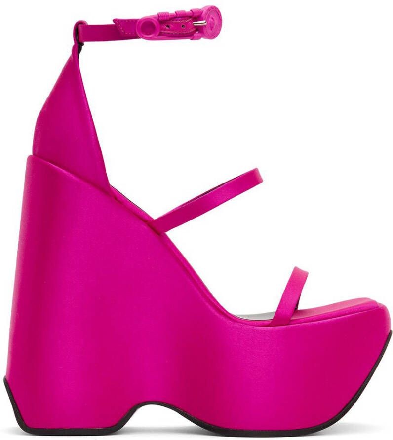 Versace Pink Triplatform Heeled Sandals