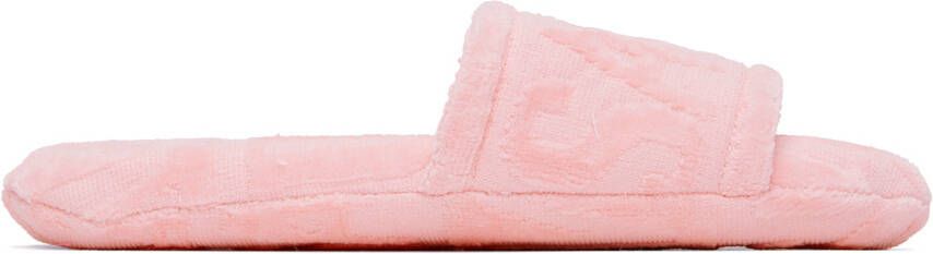 Versace Underwear Pink Jacquard Slippers