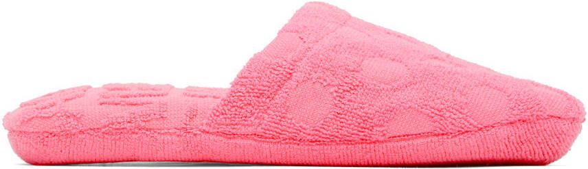 Versace Underwear Pink Polka Dot Slippers