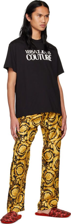 Versace Underwear Black 'La Greca' Slippers - Picture 2