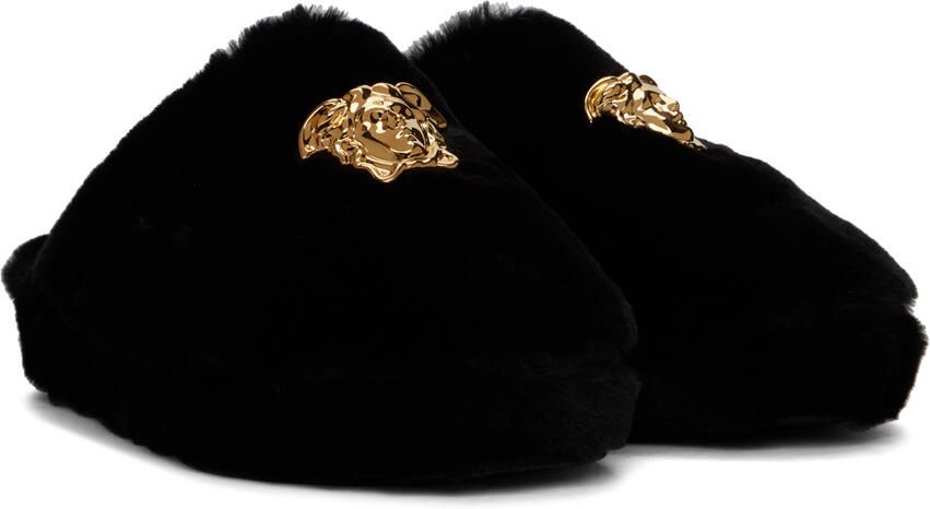 Versace Underwear Black 'La Medusa' Slippers - Picture 2
