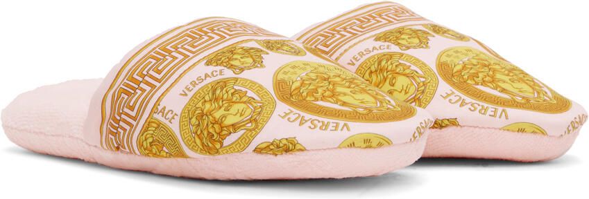 Versace Underwear Pink Baroque Slippers