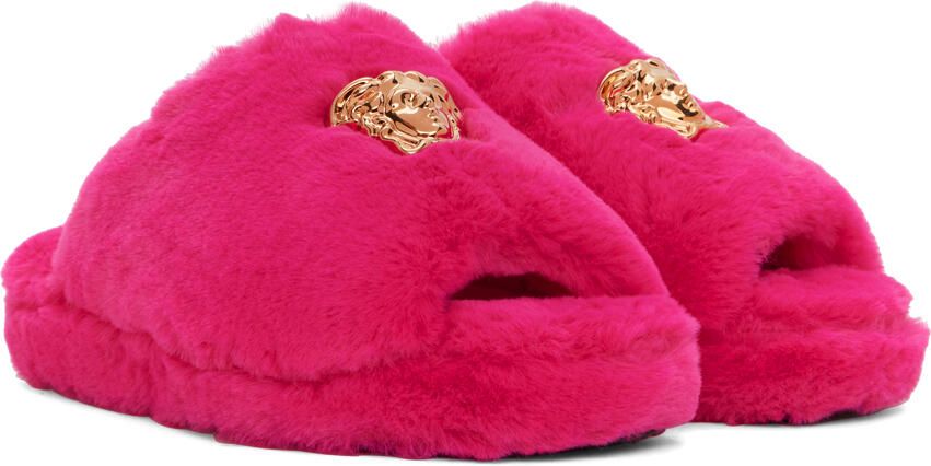 Versace Underwear Pink 'La Medusa' Slippers - Picture 2