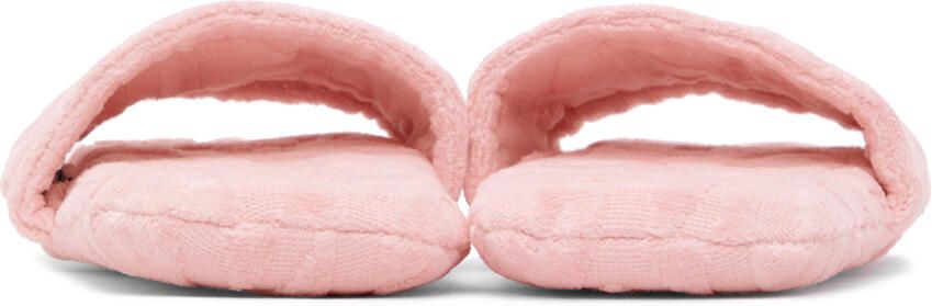 Versace Underwear Pink Logo Slippers