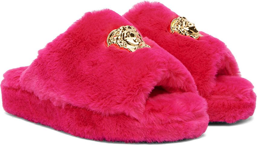 Versace Underwear Pink Medusa Slippers - Picture 2