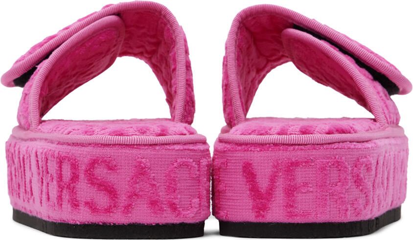 Versace Underwear Pink Medusa Slippers