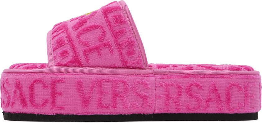 Versace Underwear Pink Medusa Slippers - Picture 3