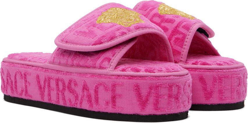 Versace Underwear Pink Medusa Slippers - Picture 2