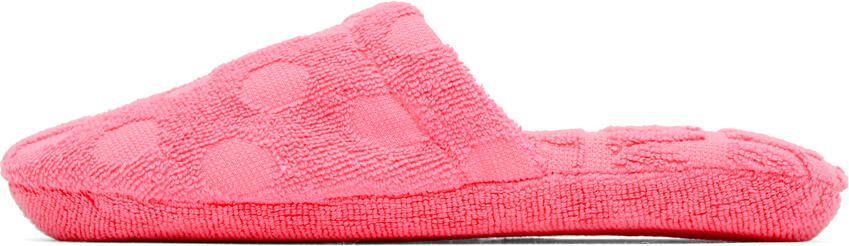 Versace Underwear Pink Polka Dot Slippers - Picture 4