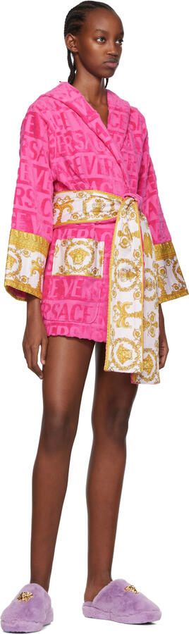 Versace Underwear Purple Medusa Slippers - Picture 4