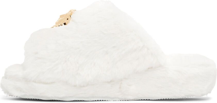 Versace Underwear White 'La Medusa' Slippers - Picture 3