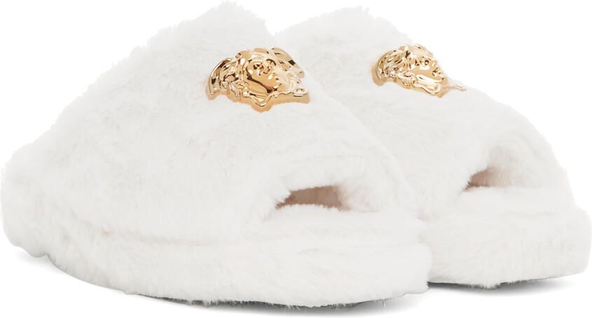 Versace Underwear White 'La Medusa' Slippers - Picture 2