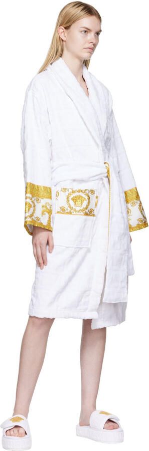 Versace Underwear White Medusa Platform Slippers - Picture 4