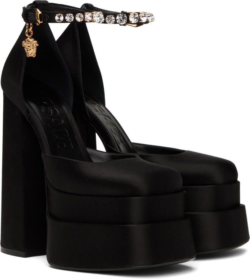 Versace Black Aevitas Platform Heels - Picture 3