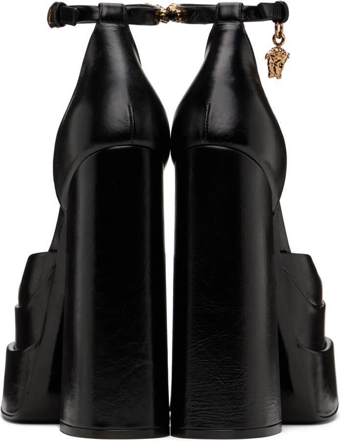 Versace Black Aevitas Platform Heels - Picture 5