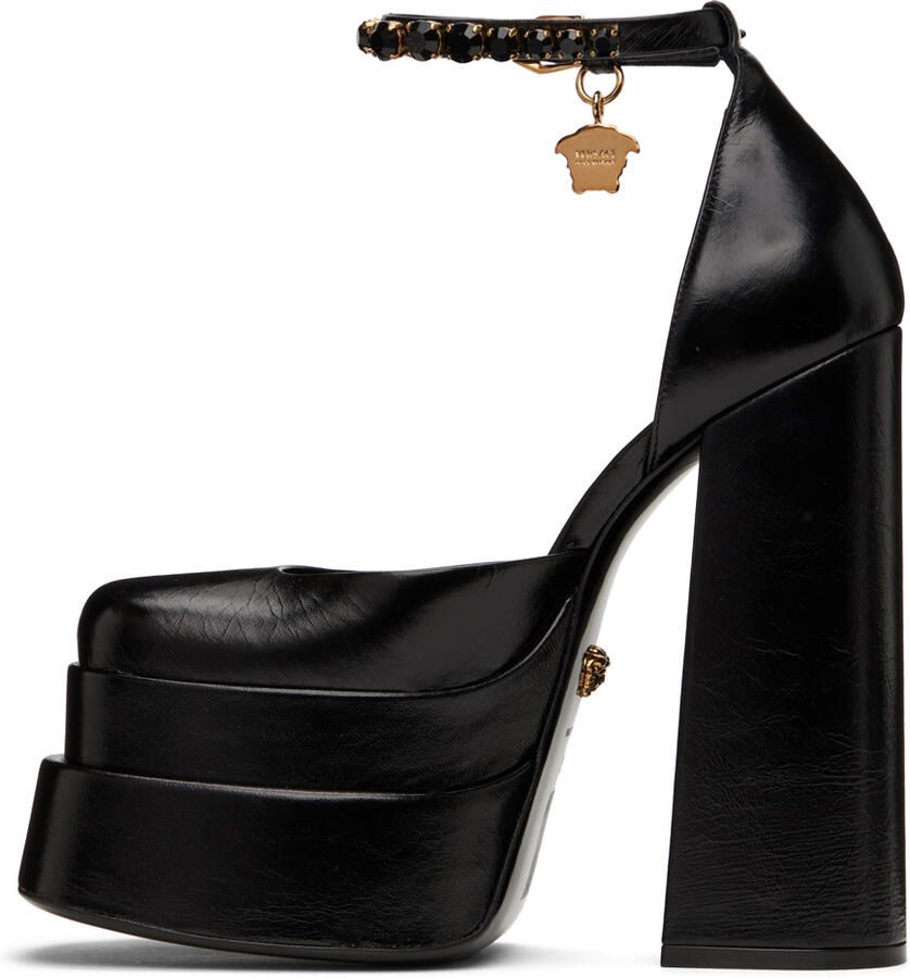 Versace Black Aevitas Platform Heels