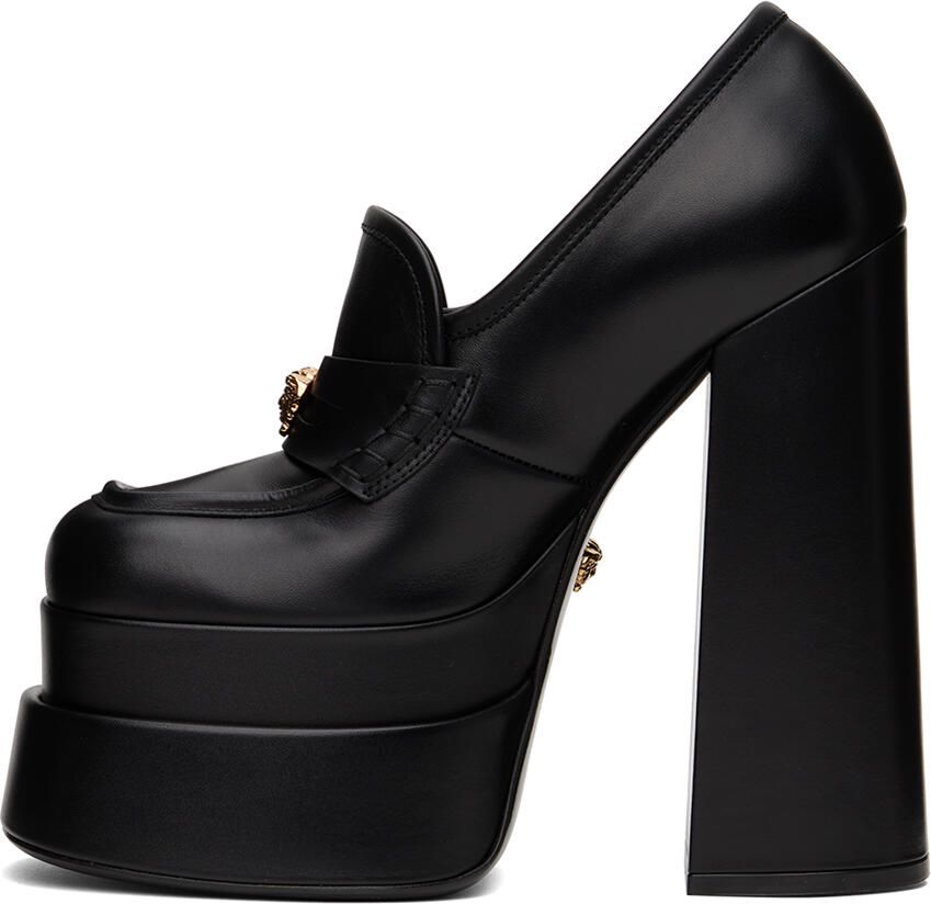 Versace Black Aevitas Platform Heels - Picture 3
