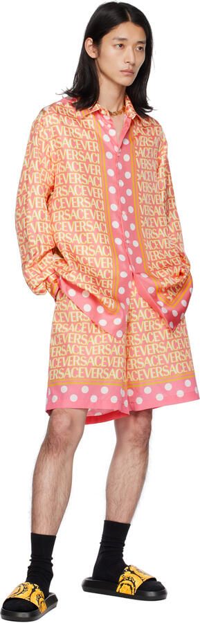 Versace Black & Gold Barocco Slides - Picture 3