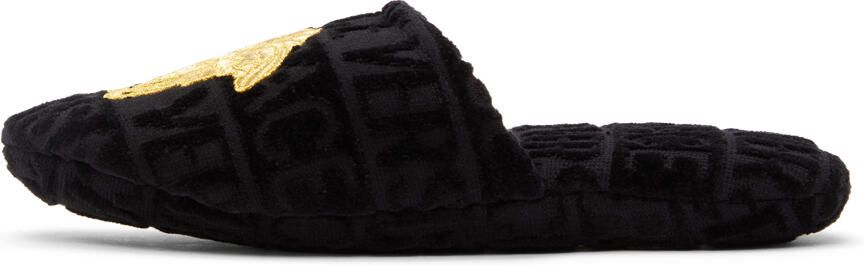 Versace Underwear Black & Gold I Love Barocco Slippers - Picture 4