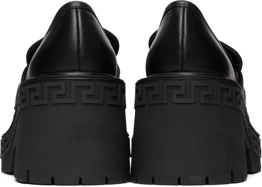 Versace Black Greca Loafers - Picture 4