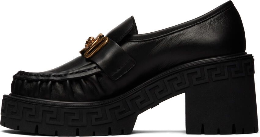 Versace Black Greca Loafers - Picture 3